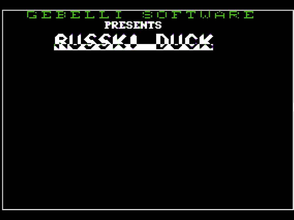 Title Screen of Russki Duck for Apple II